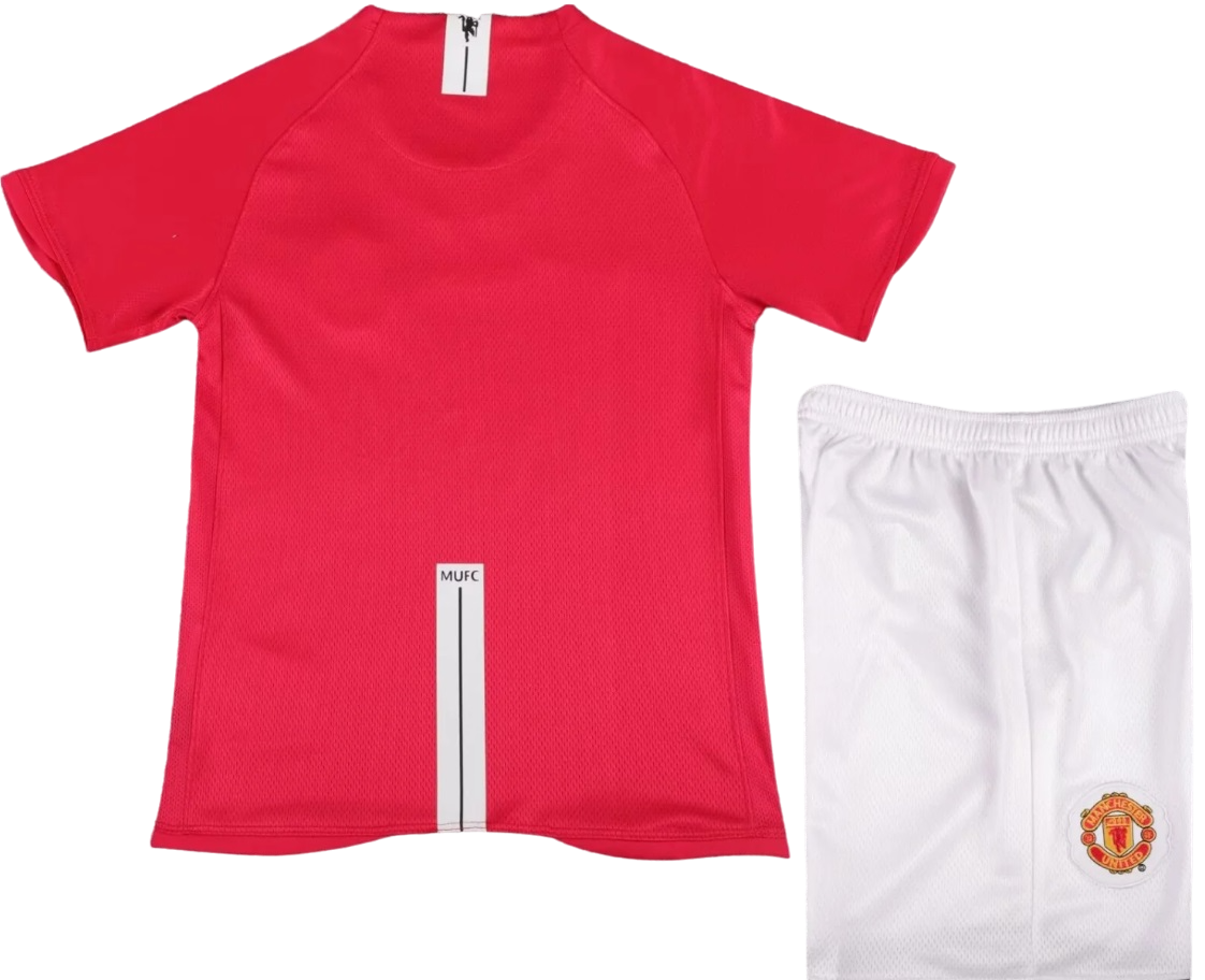 Kit infantil I Manchester United 2007 2008 Home retro Kit infantil I Manchester United 2007 2008 Home retro